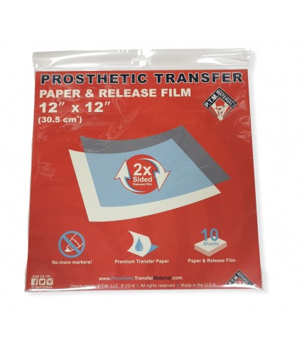 P.T.M. Prosthetic Transfer Paper & Release Film 12"x12"